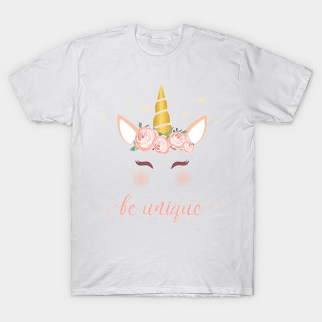 Cute Unicorn Girl T-Shirt by TomCage